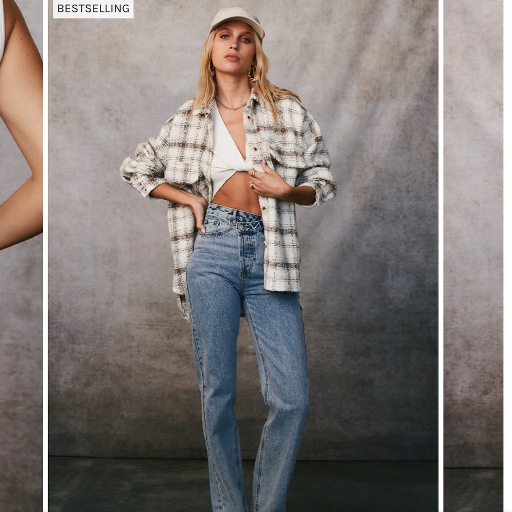 12th tribe dylan light asymmetrical jeans (never worn)